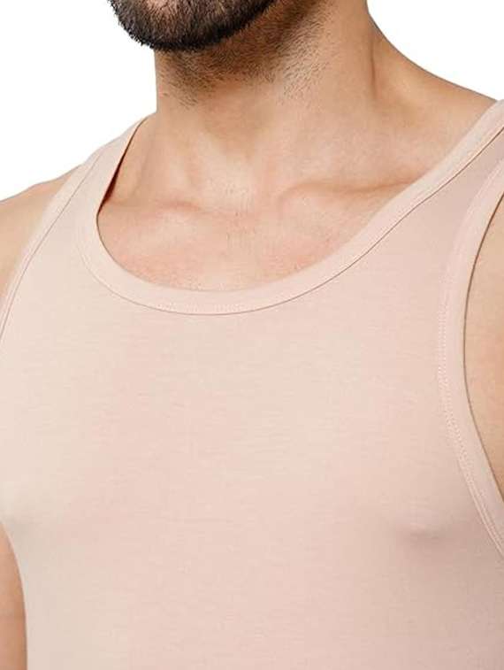 men pack of 2 solid scoop neck vest - 22081992 - Standard Image - 3