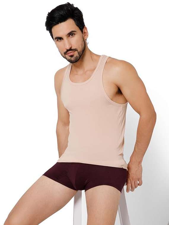 men pack of 3 solid scoop neck vest - 22081993 - Standard Image - 3