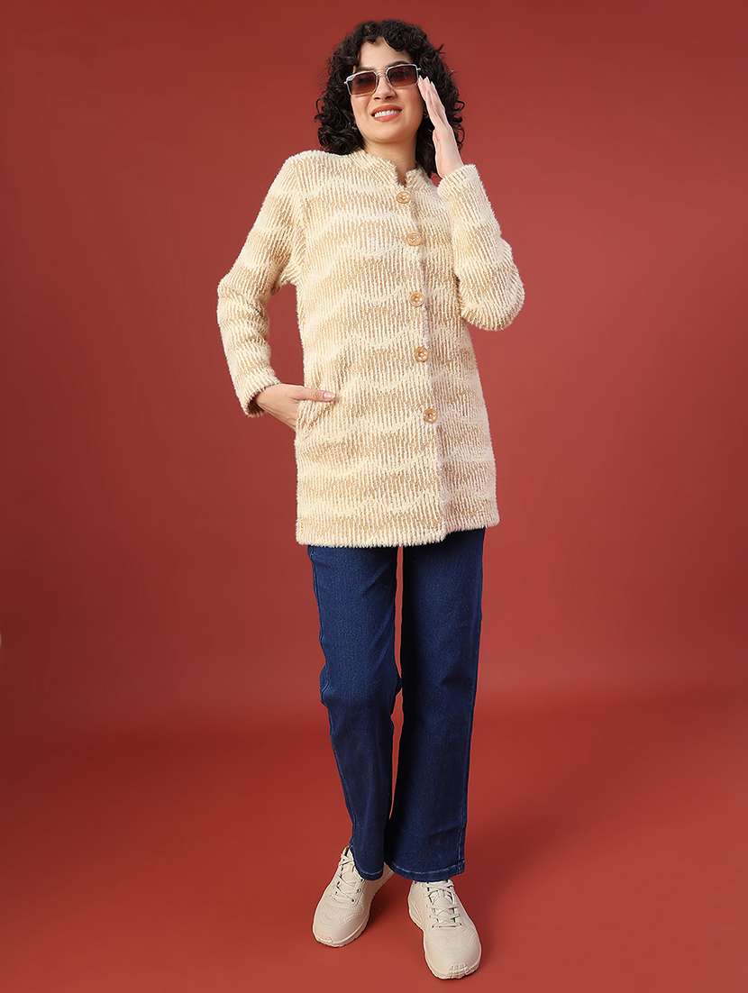 women self design long sleeve cardigan - 22082111 -  Standard Image - 5