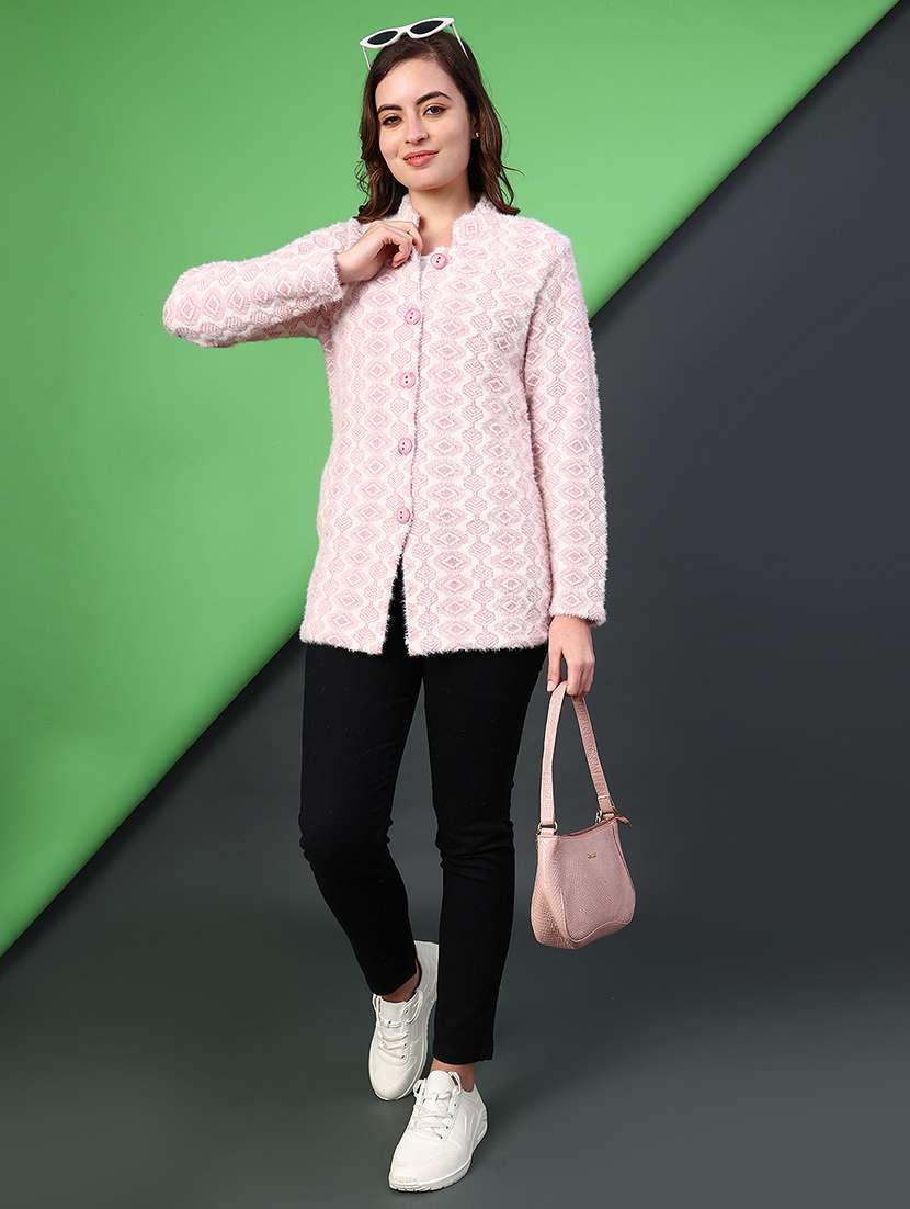 women self design long sleeve cardigan - 22082115 -  Standard Image - 5