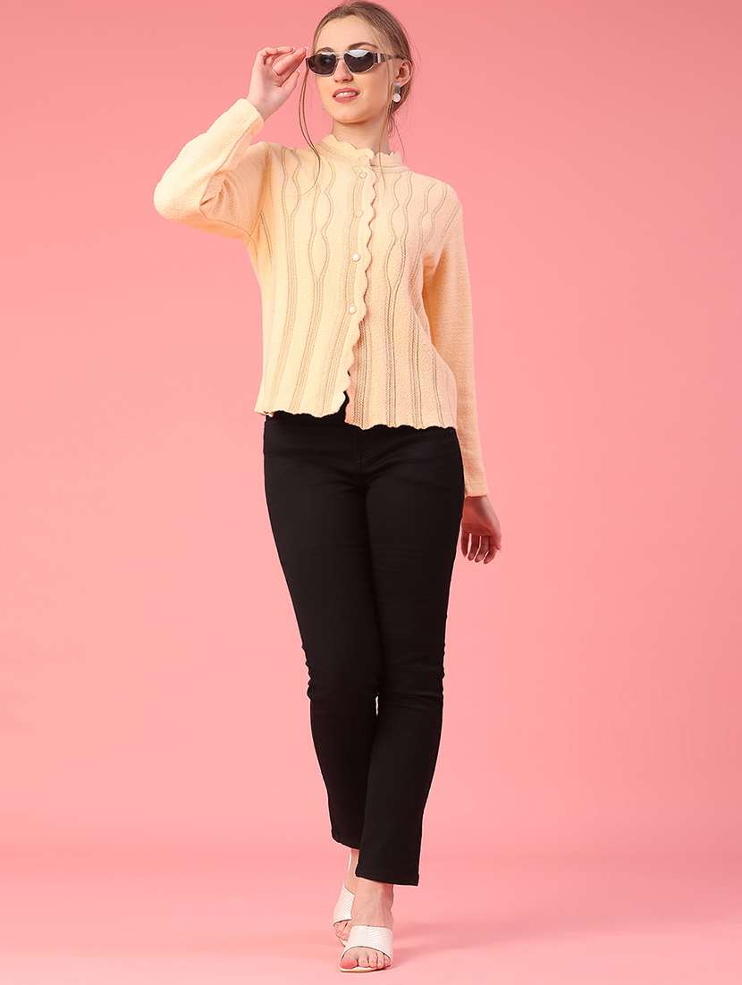 women self design long sleeve cardigan - 22082117 -  Standard Image - 5