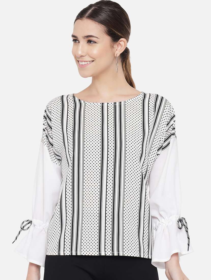 women printed bell sleeve regular top - 22082186 -  Zoom Image - 0