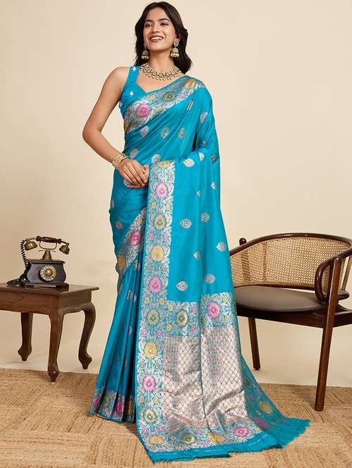 women self design banarasi saree with blouse - 22082203 -  Standard Image - 0