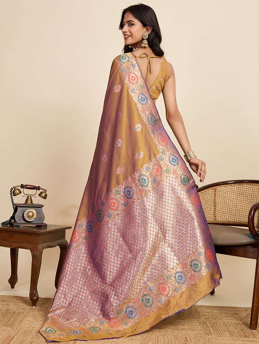 women self design banarasi saree with blouse - 22082205 - Standard Image - 3