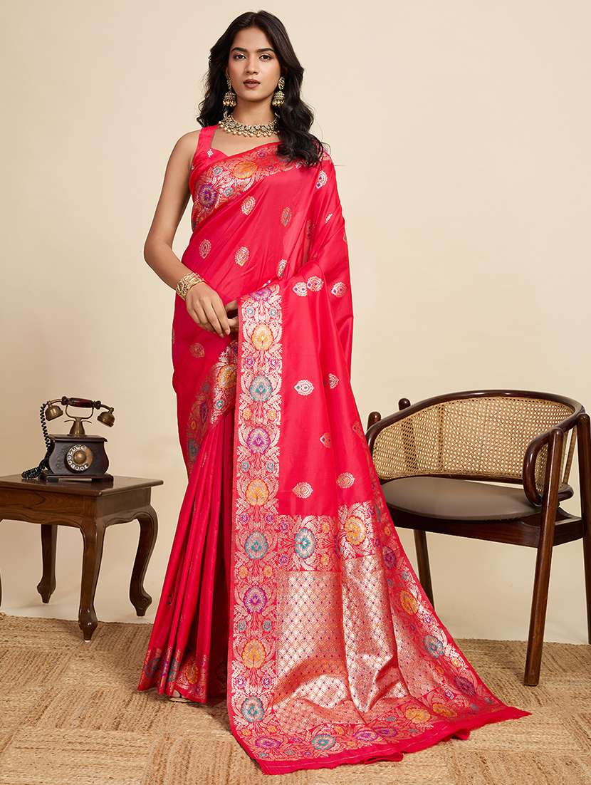 women self design banarasi saree with blouse - 22082208 -  Zoom Image - 0