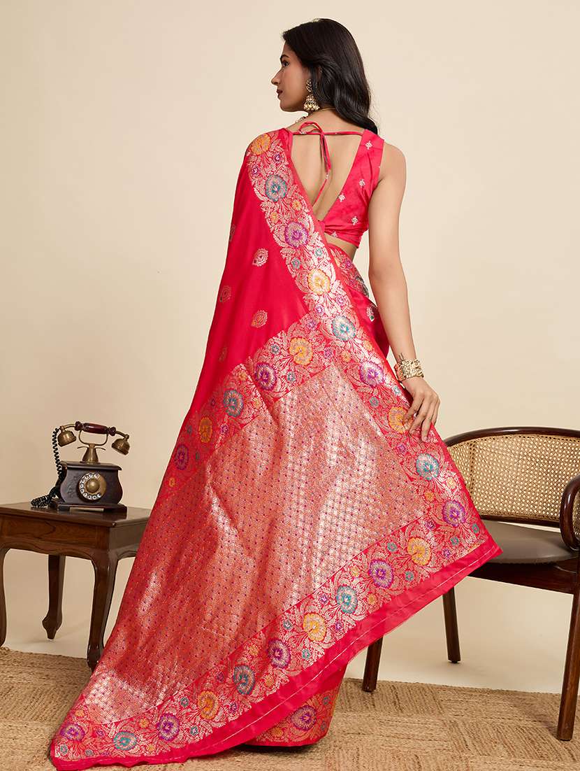 women self design banarasi saree with blouse - 22082208 - Standard Image - 3