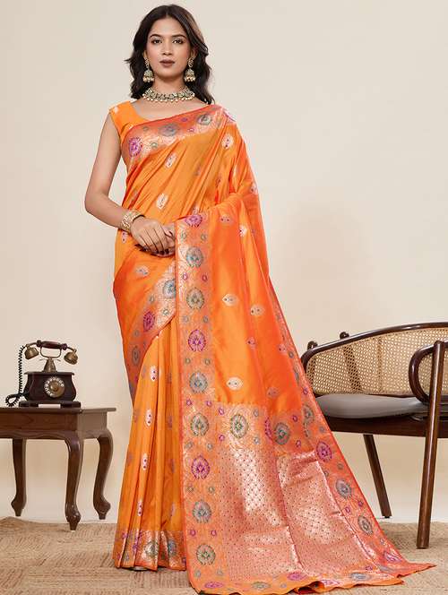 women self design banarasi saree with blouse - 22082210 -  Standard Image - 0