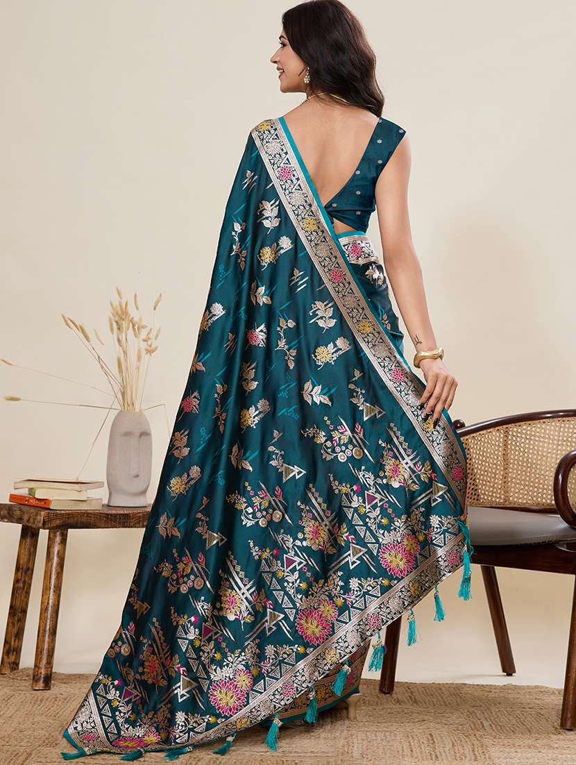 women self design banarasi saree with blouse - 22082220 -  Standard Image - 3