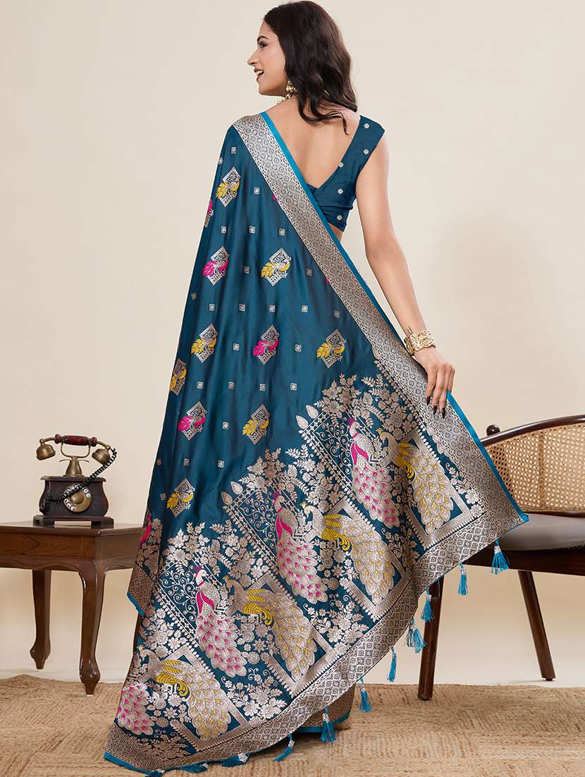women self design banarasi saree with blouse - 22082222 -  Standard Image - 3