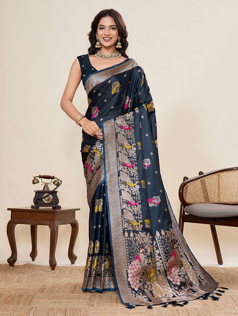 women self design banarasi saree with blouse - 22082224 -  Zoom Image - 0