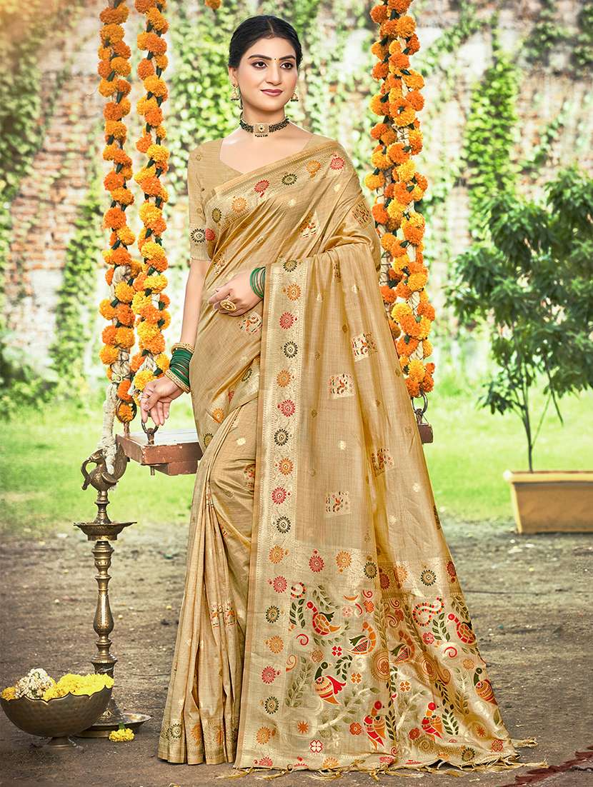 women self design assam silk saree with blouse - 22082275 -  Zoom Image - 0
