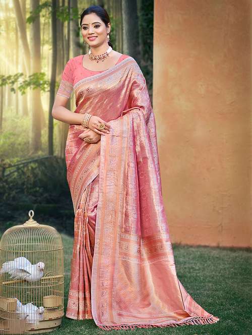 women self design kanjivaram saree with blouse - 22082309 - Standard Image - 0
