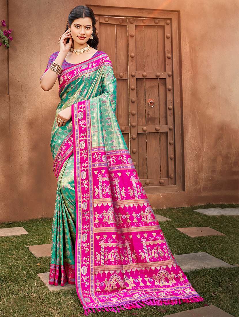 women self design kanjivaram saree with blouse - 22082314 -  Zoom Image - 0