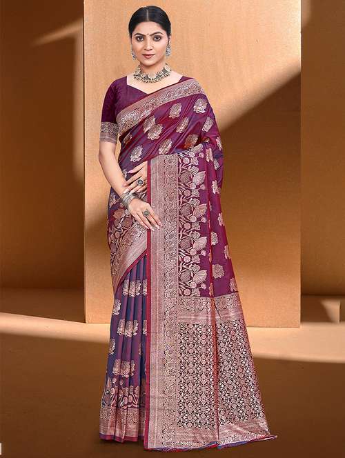 women self design banarasi saree with blouse - 22082329 -  Standard Image - 0