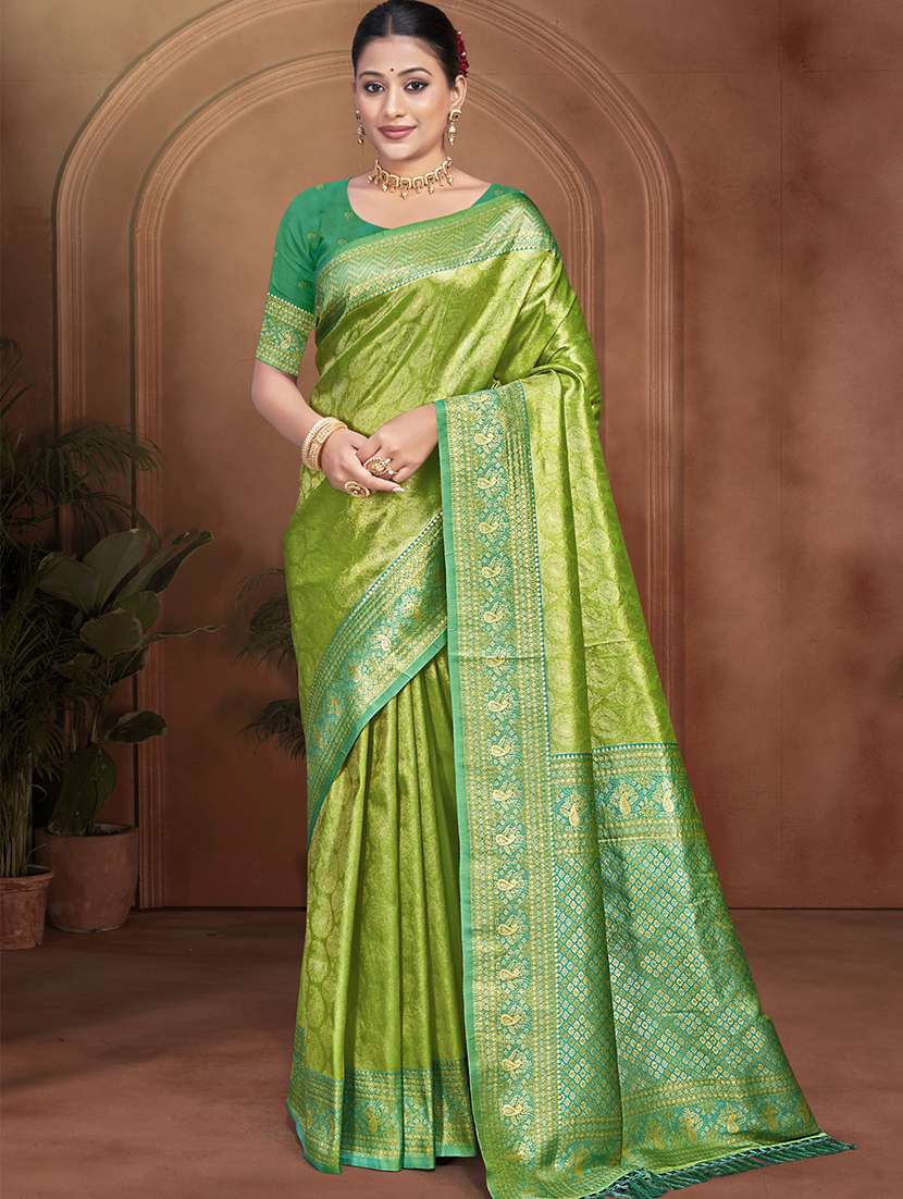women self design kanjivaram saree with blouse - 22082389 - Zoom Image - 0