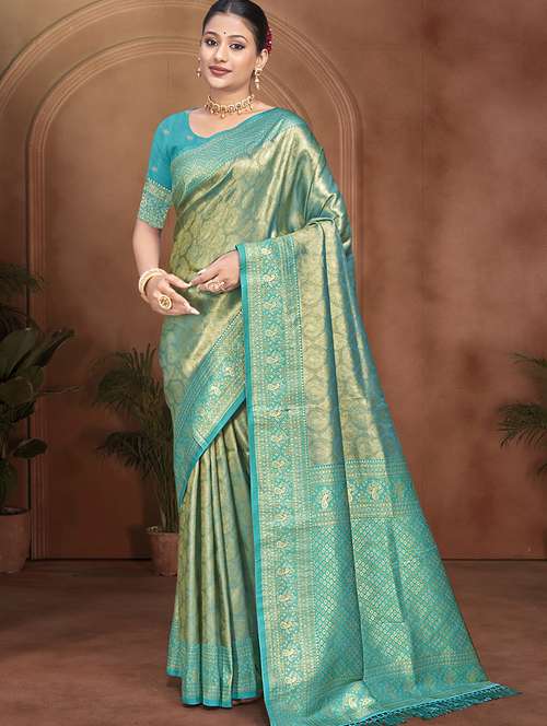 women self design kanjivaram saree with blouse - 22082391 -  Standard Image - 0
