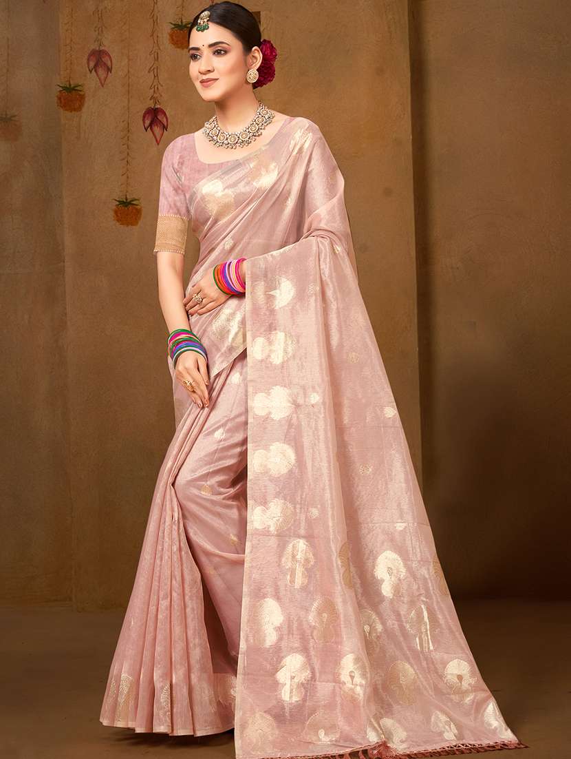women self design chanderi saree with blouse - 22082406 -  Zoom Image - 0