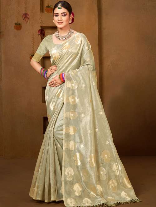 women self design chanderi saree with blouse - 22082407 -  Standard Image - 0