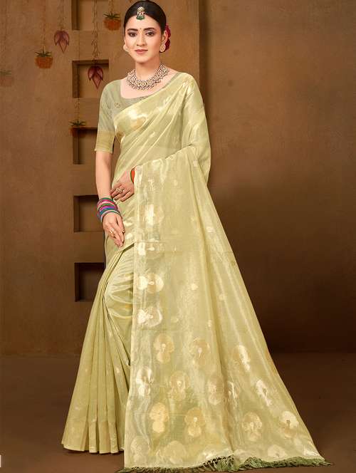 women self design chanderi saree with blouse - 22082411 -  Standard Image - 0