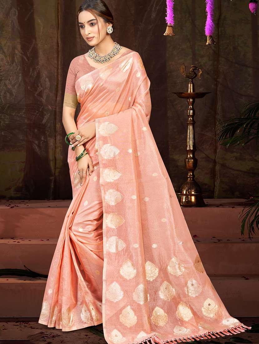 women self design chanderi saree with blouse - 22082412 -  Zoom Image - 0