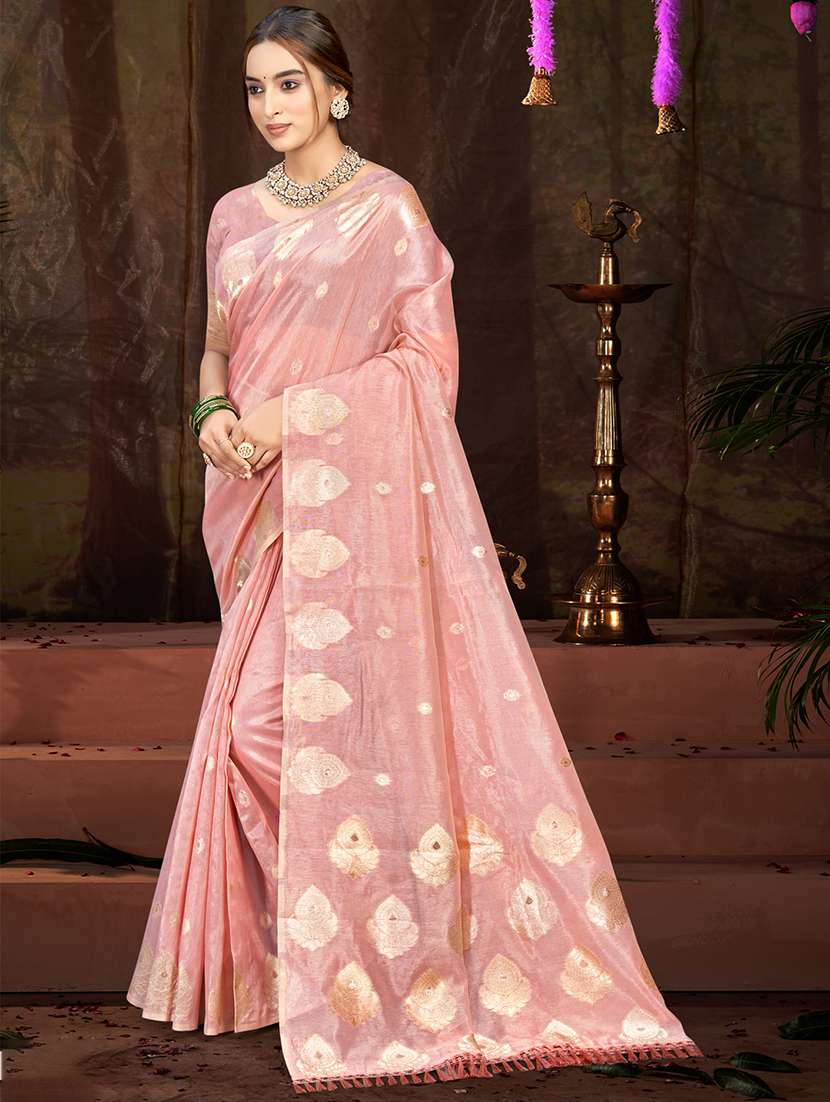 women self design chanderi saree with blouse - 22082415 - Zoom Image - 0