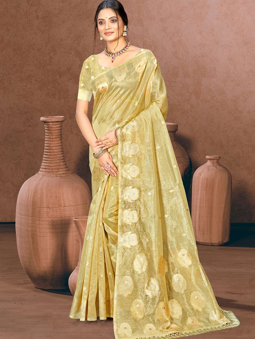 women self design chanderi saree with blouse - 22082418 -  Zoom Image - 0
