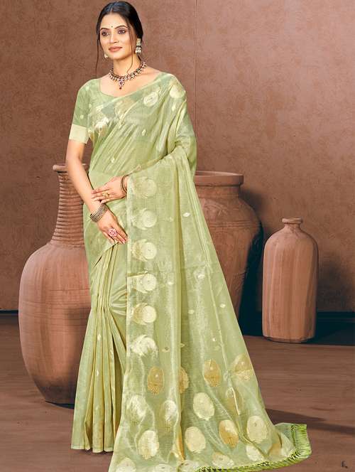 women self design chanderi saree with blouse - 22082420 -  Standard Image - 0