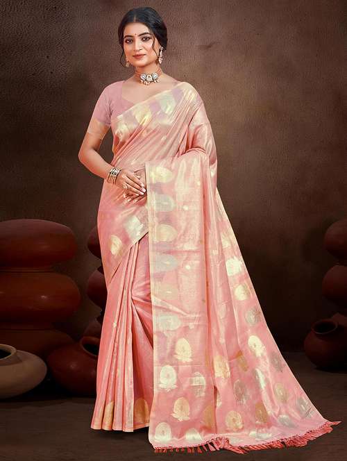 women self design chanderi saree with blouse - 22082427 -  Standard Image - 0