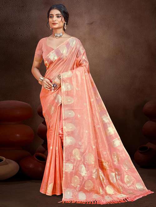 women self design chanderi saree with blouse - 22082428 -  Standard Image - 0