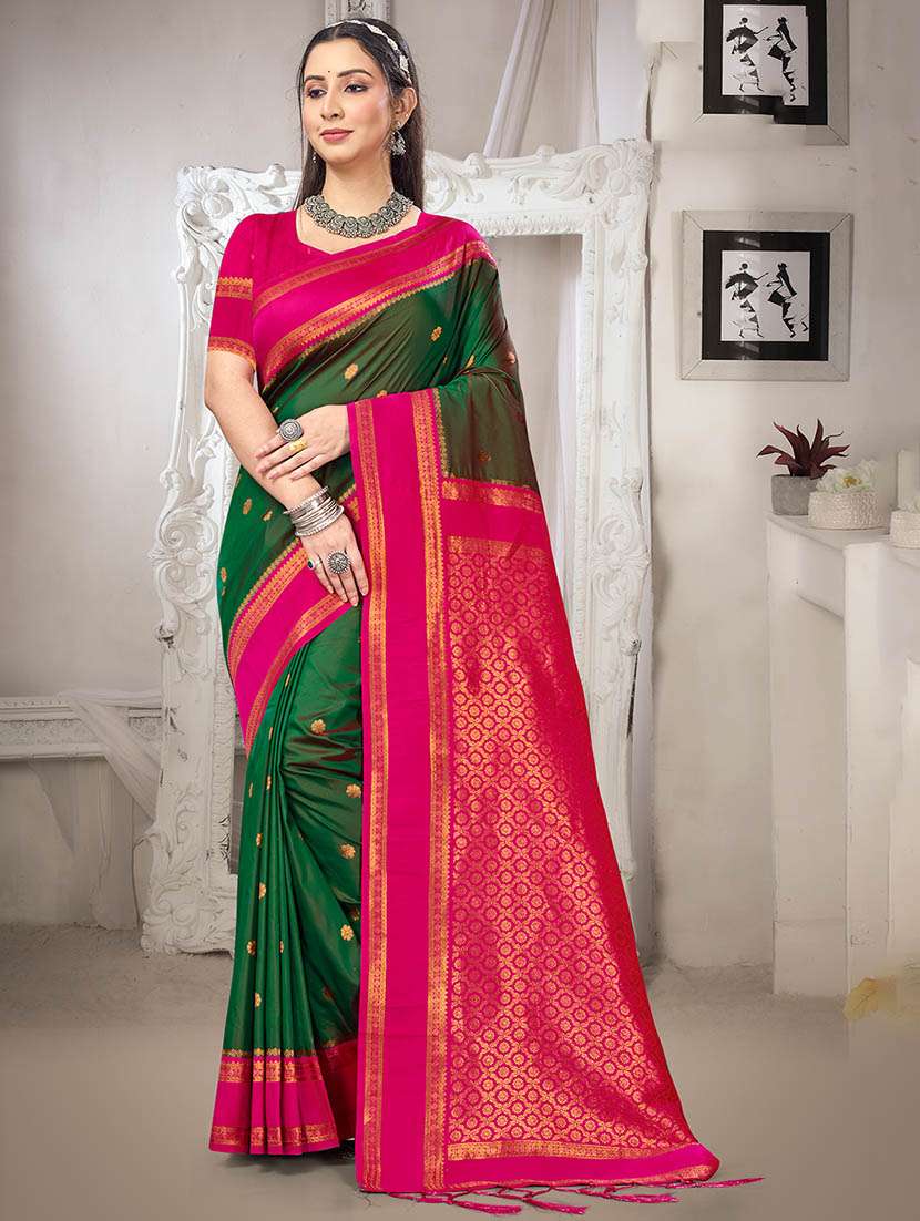 women self design banarasi saree with blouse - 22082430 -  Zoom Image - 0