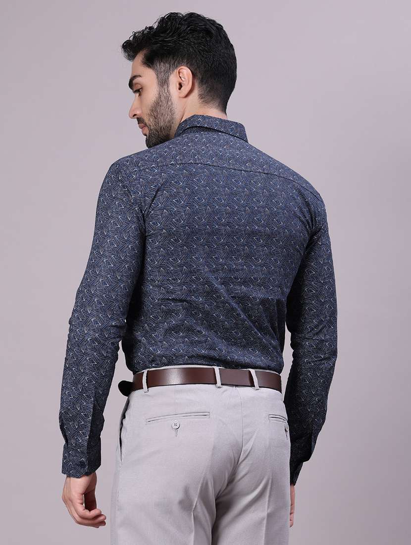 Men Printed Long Sleeve Regular Fit Formal Shirt - 22082439 -  Standard Image - 3