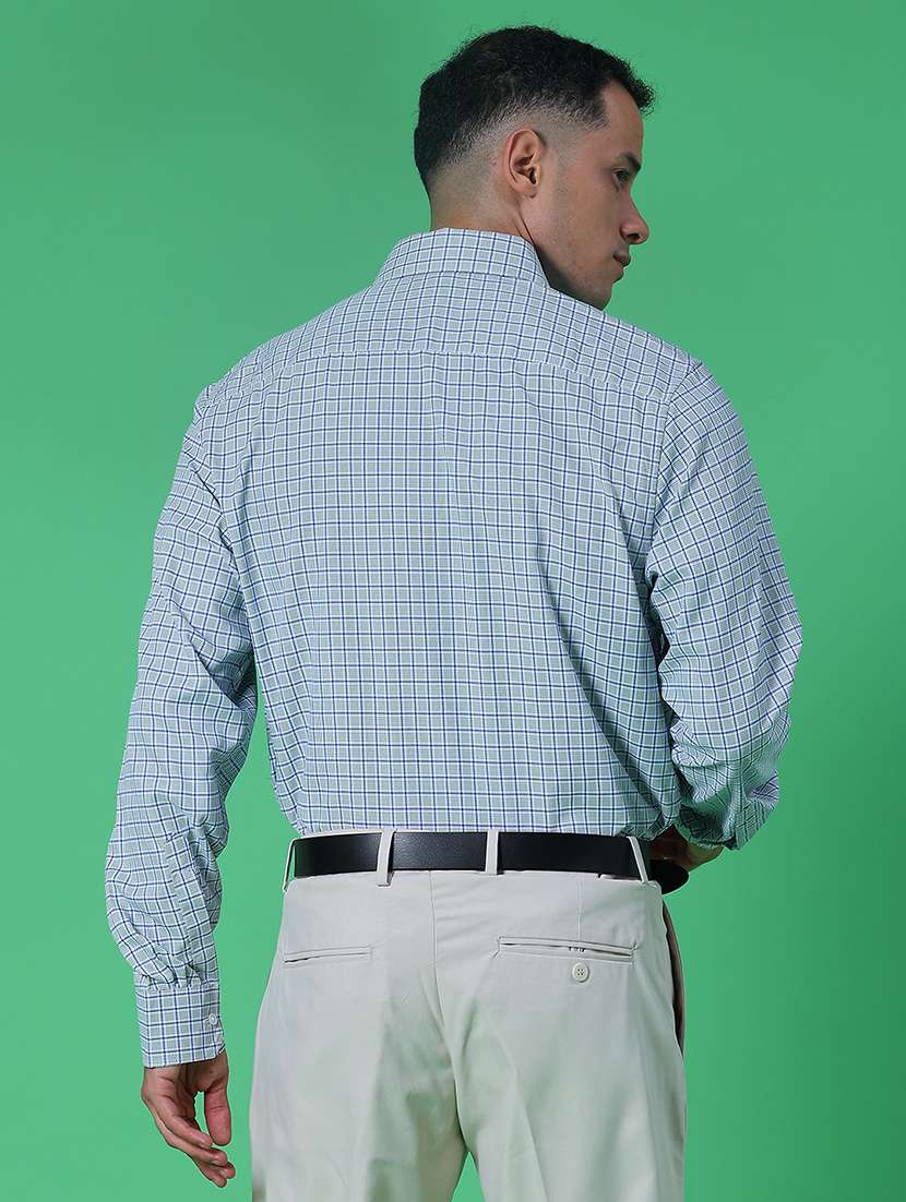 Men Checkered Long Sleeve Regular Fit Formal Shirt - 22082442 -  Standard Image - 3