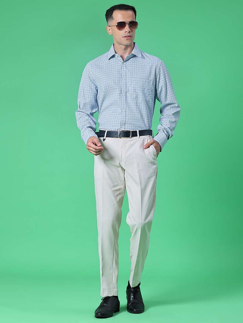 Men Checkered Long Sleeve Regular Fit Formal Shirt - 22082442 -  Standard Image - 5