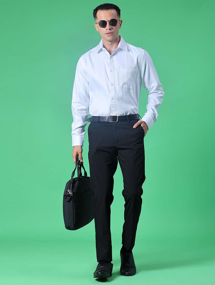 men solid long sleeve regular fit formal shirt - 22082444 -  Standard Image - 5