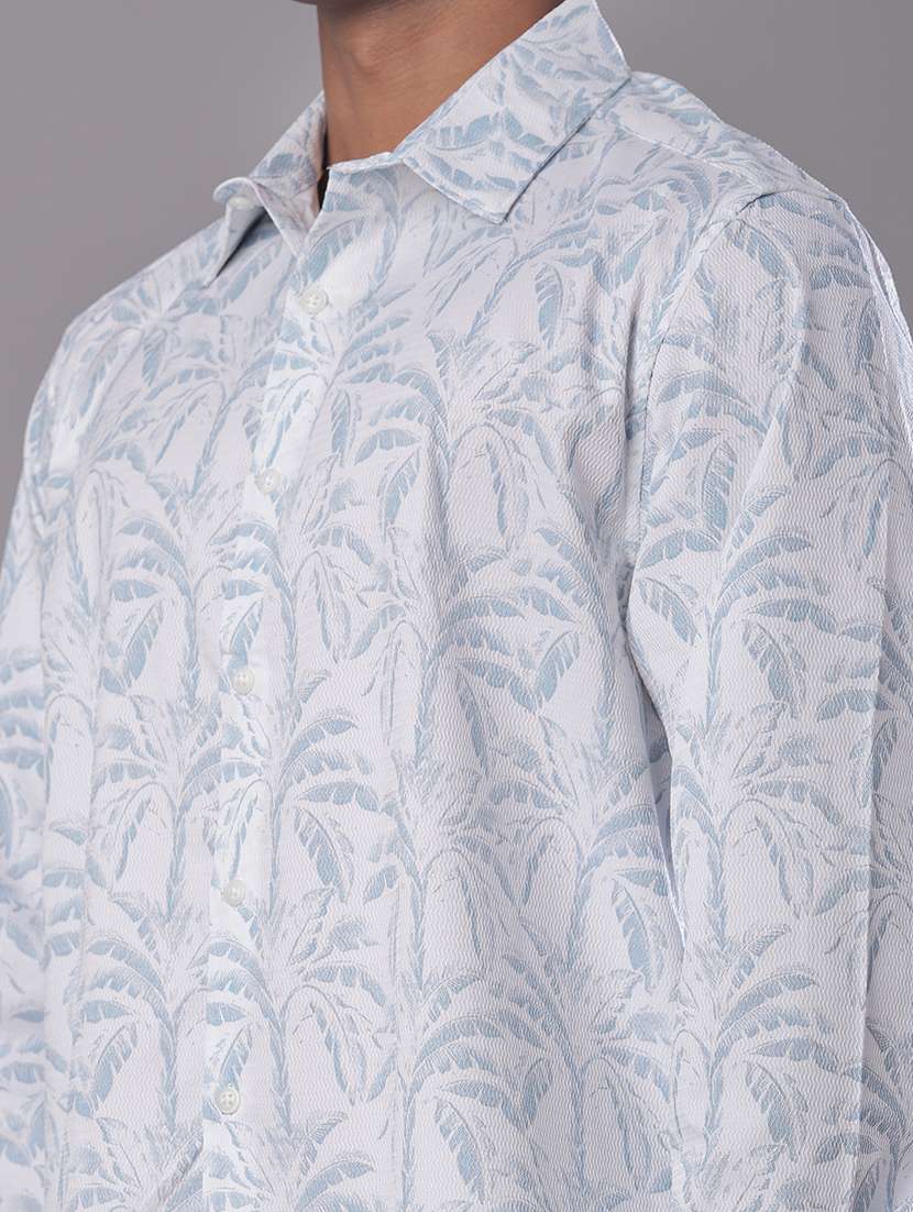 men printed long sleeve regular fit casual shirt - 22082463 -  Standard Image - 5