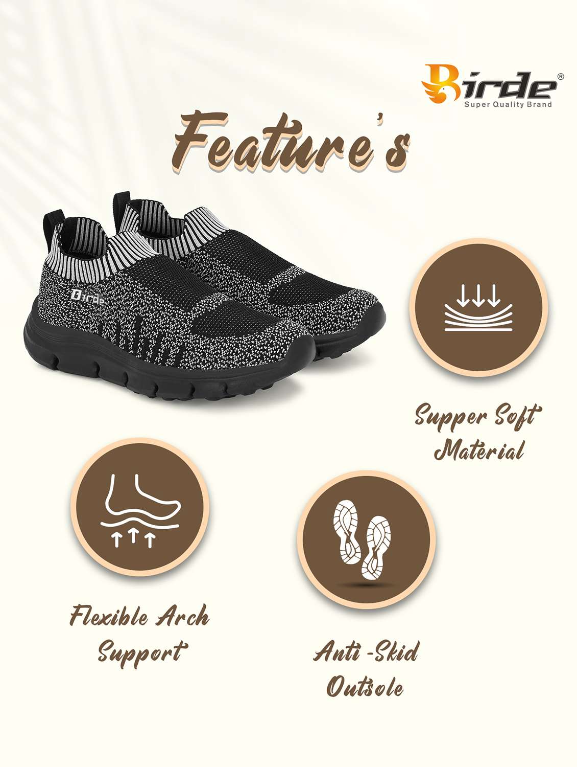 women black slip on casual shoe - 22082467 - Standard Image - 5
