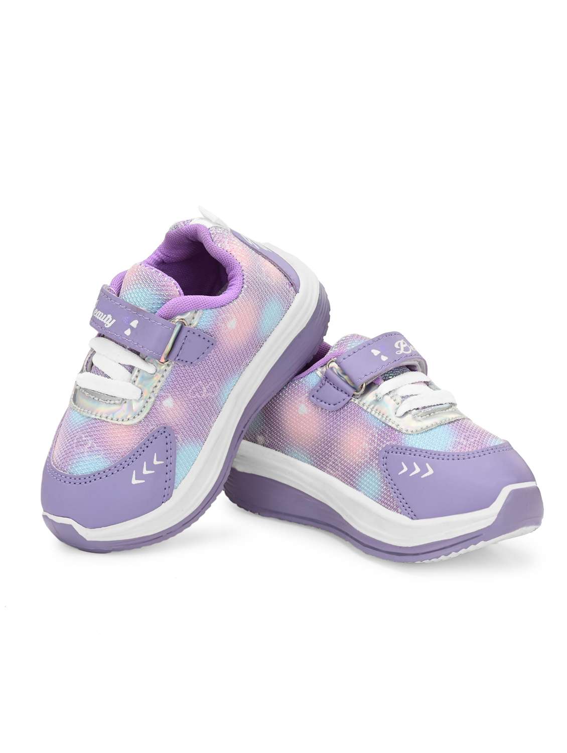 kids lavender printed velcro sneaker - 22082470 - Standard Image - 3