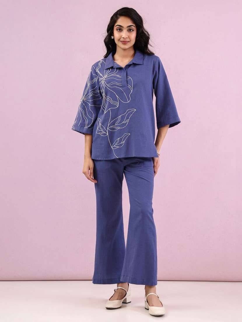 women three quarter sleeve ethnic co-ord set - 22082472 -  Zoom Image - 0