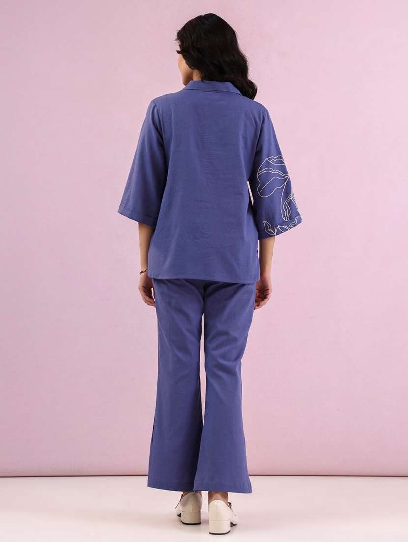 women three quarter sleeve ethnic co-ord set - 22082472 - Standard Image - 3