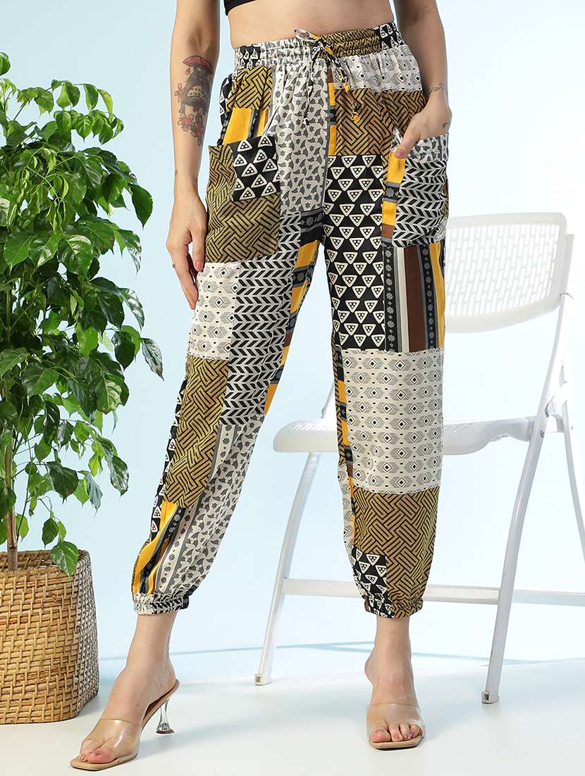 women printed high rise jogger - 22082562 - Zoom Image - 0