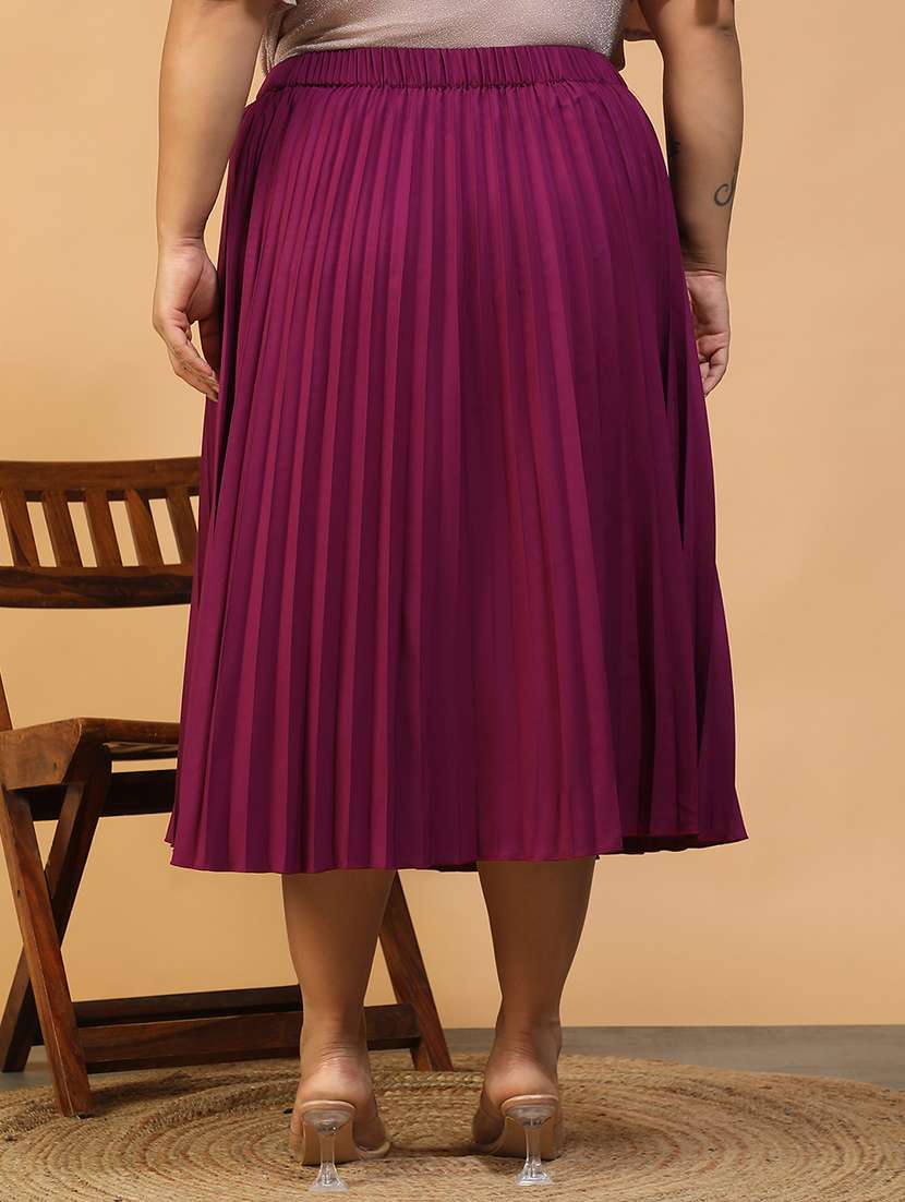 women plus size solid mid rise skirt - 22082574 -  Standard Image - 3