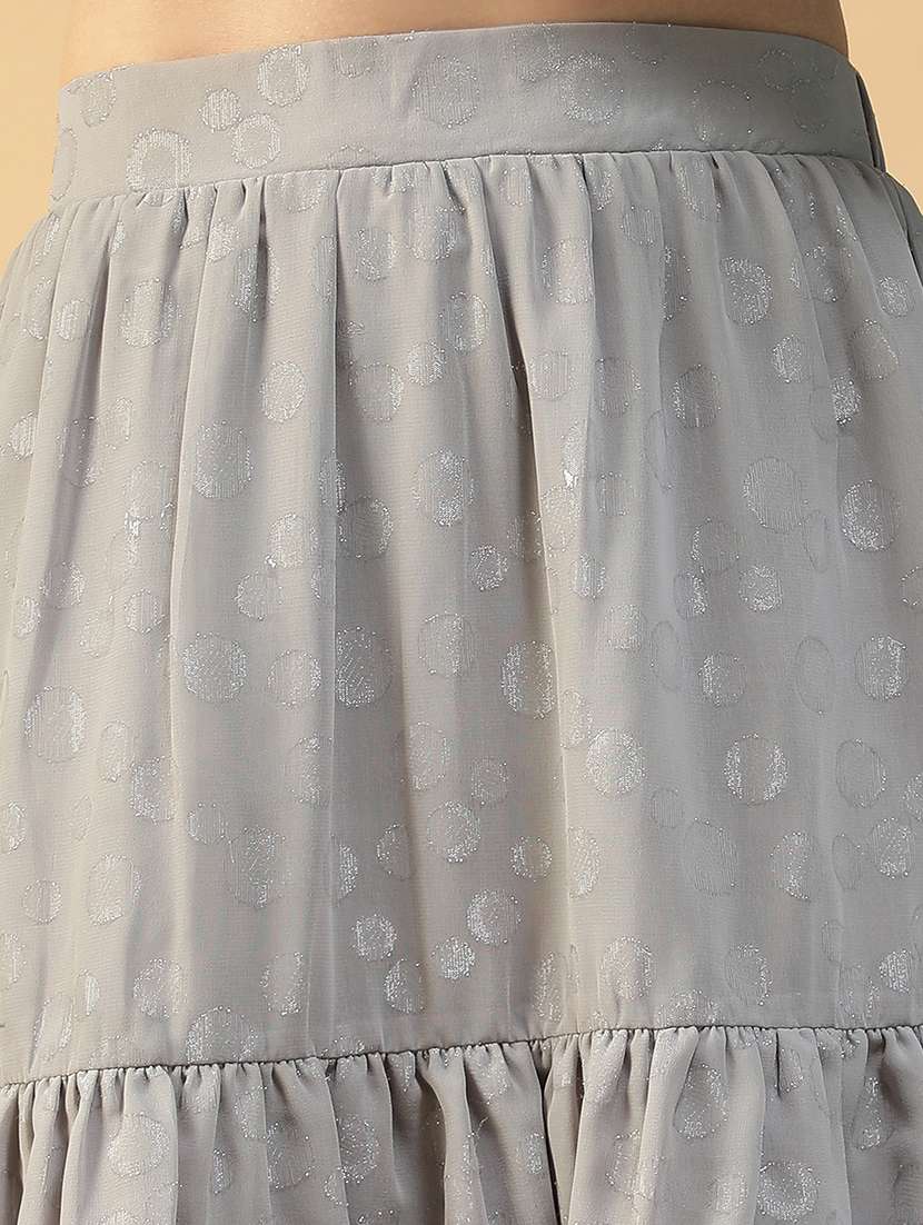 women self designed high rise tiered skirt - 22082577 - Standard Image - 5