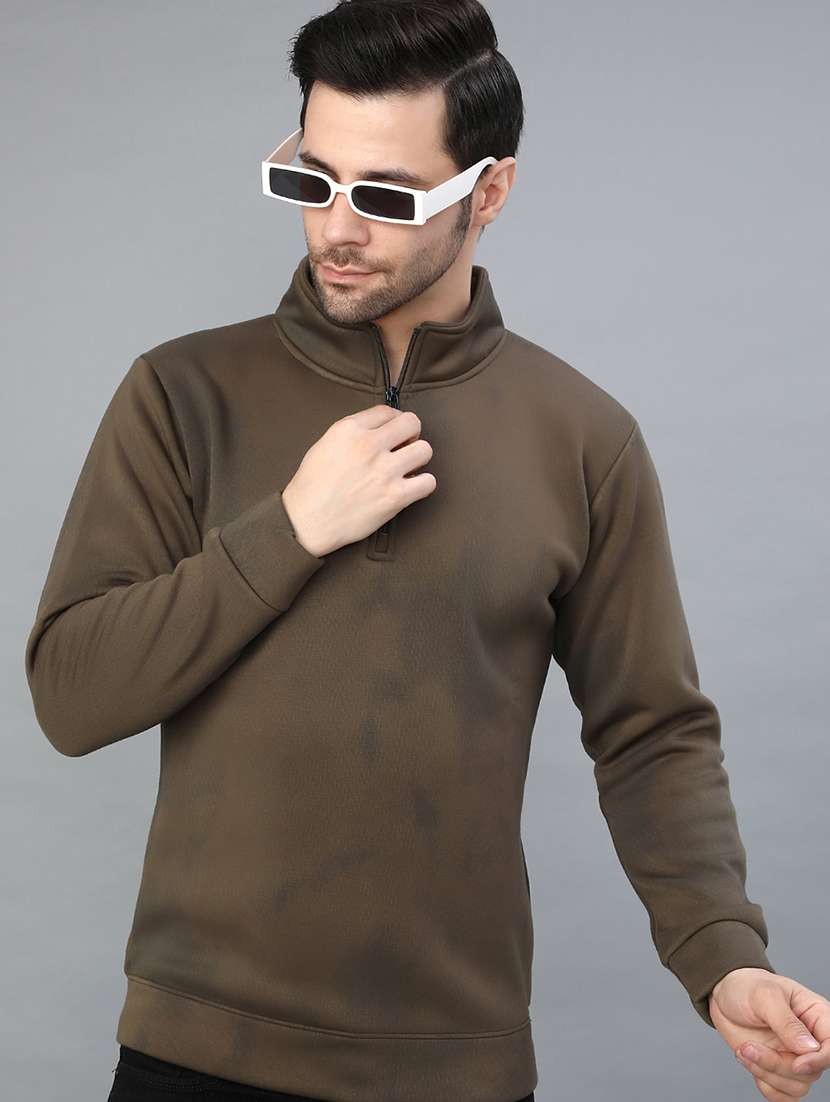 men printed long sleeve regular fit sweatshirt