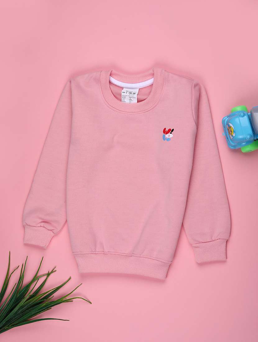 girls round neck long sleeve sweatshirt