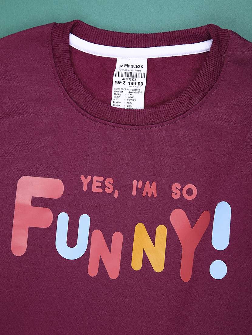 girls round neck long sleeve sweatshirt - 22082750 -  Standard Image - 3