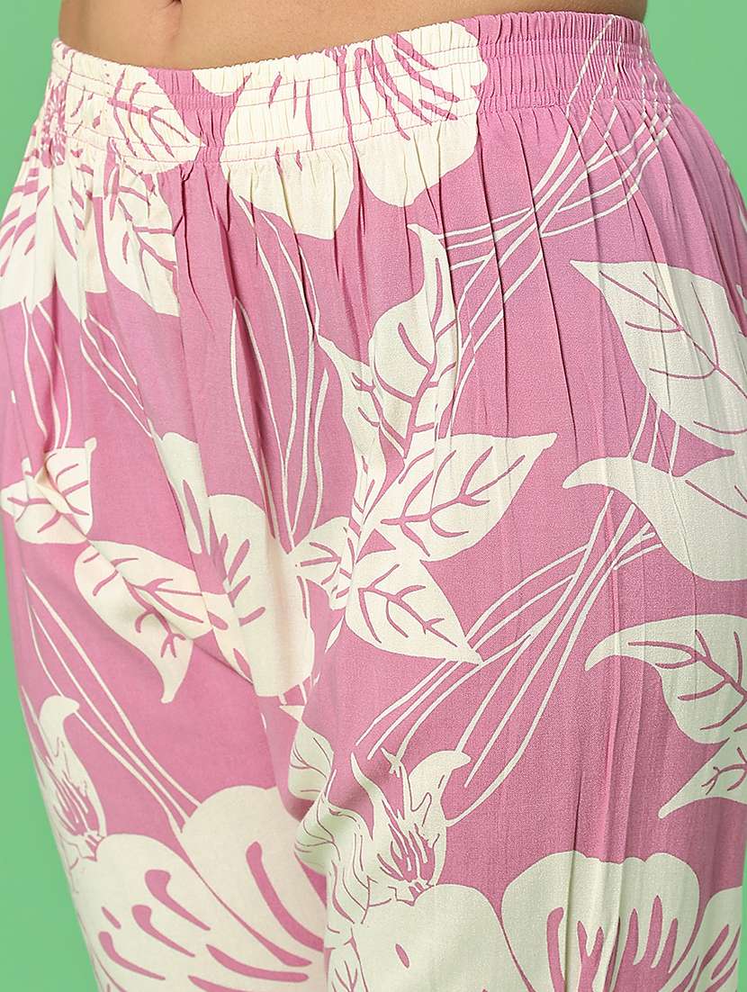 women printed three quarter sleeve co-ord set - 22082880 -  Standard Image - 5