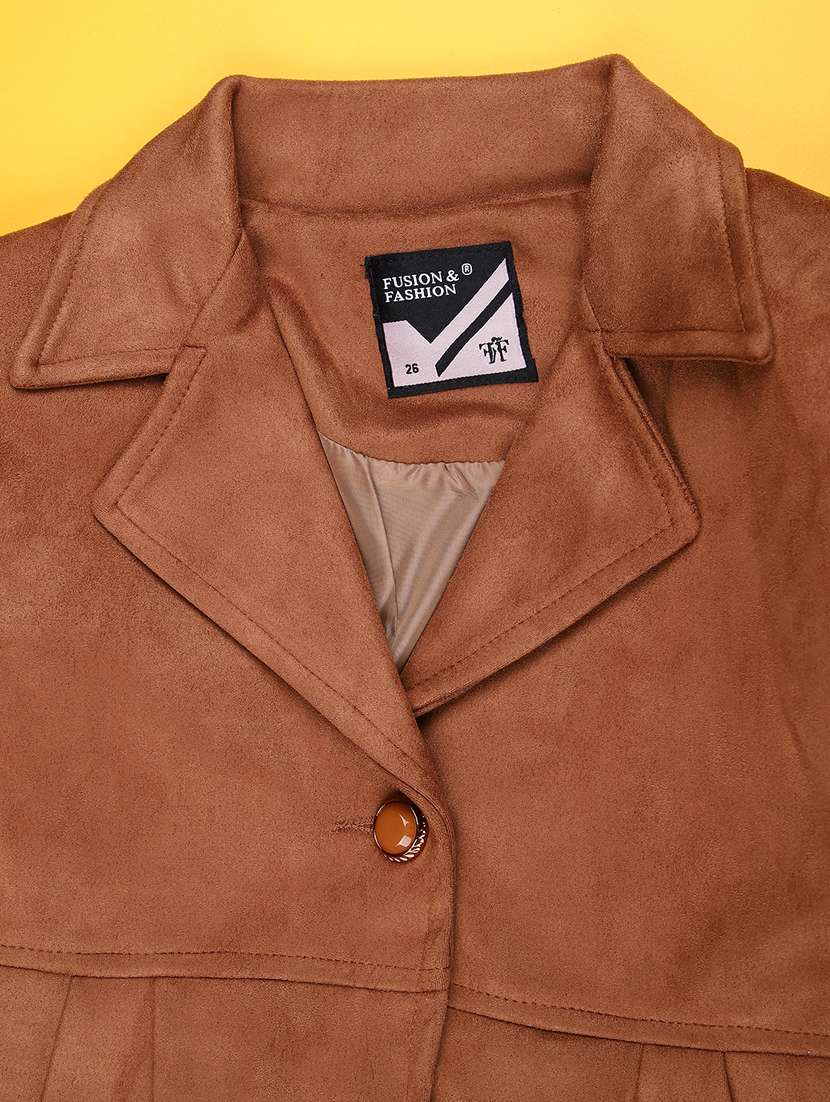 girls solid long sleeve regular blazer - 22082947 -  Standard Image - 3