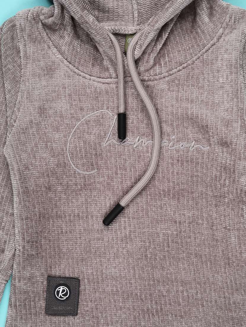 boys self design long sleeve hooded sweatshirt - 22082948 -  Standard Image - 3