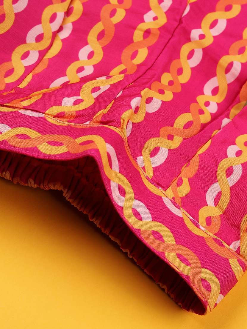 Girls Printed Sleeveless Kurta And Palazzo With Dupatta - 22082955 -  Standard Image - 3