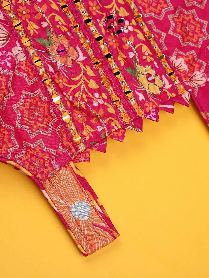 Girls Printed Sleeveless Kurta And Palazzo With Dupatta - 22082955 -  Standard Image - 5